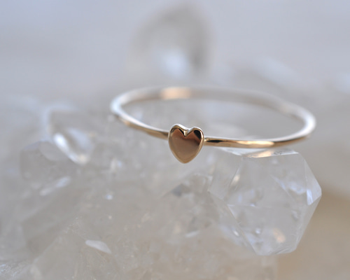 K10 ハート リング K10】Tiny Heart Ring タイニー ハートリング | ETORA JEWELRY