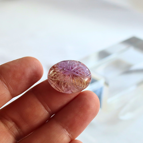 アメトリン カービング 手彫り 彫刻 天然石 石 エネルギーストーン