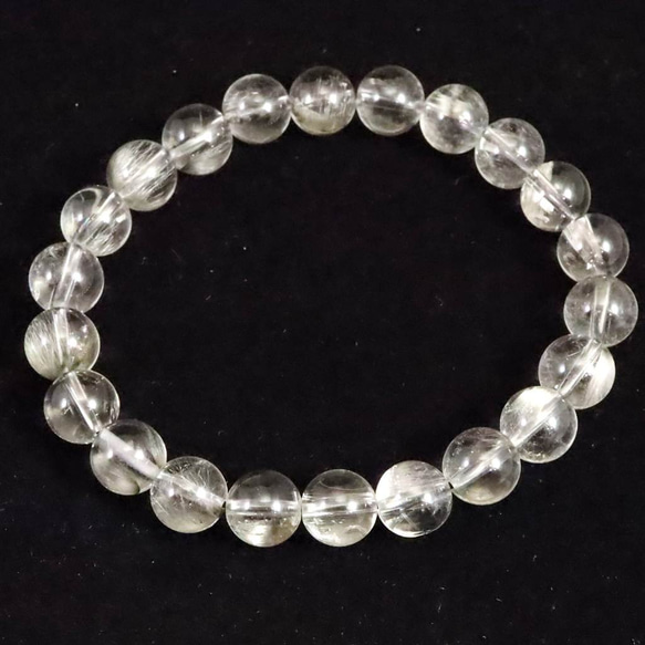 プラチナルチルクォーツ ブレスレット 15mm 一点物 211-4512