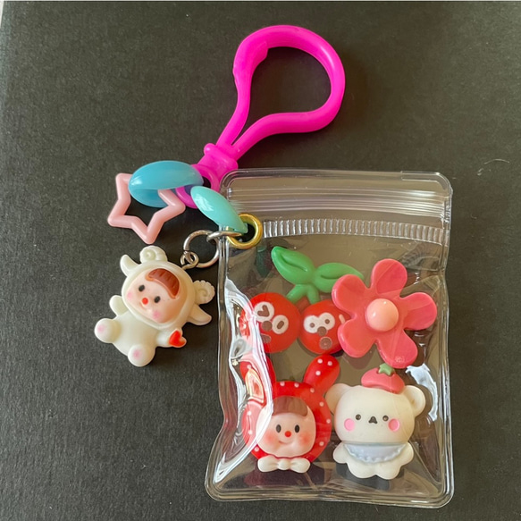 ガチャ詰めポーチ キャンディバック じゃらじゃらキーホルダー