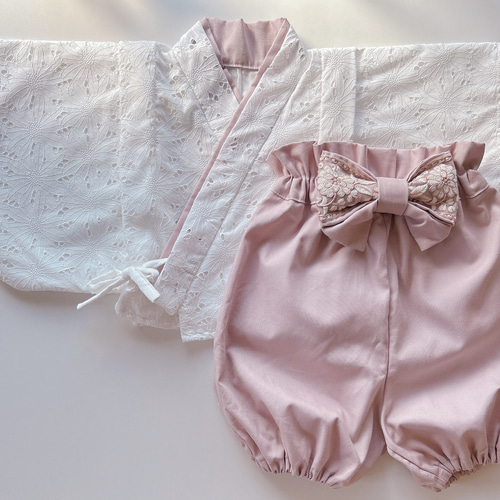 60-100ワンサイズ】ベビー袴 ベビー着物 お食い初め 初節句【No.4