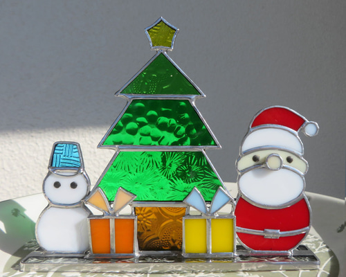 ステンドグラス クリスマスツリー サンタクロース 雪だるま その他