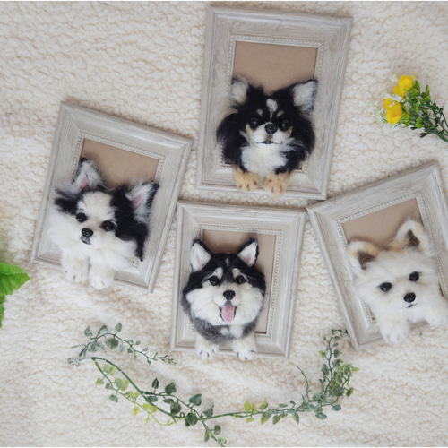 世界で一つのミニミニペット♡犬 猫 ペット 羊毛フェルト ぬいぐるみ