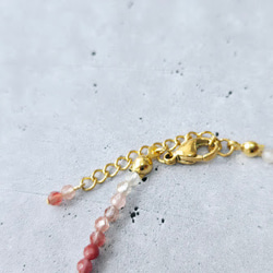 【再販×8】アンデシンの極細ブレスレット　サージカルステンレス使用 5枚目の画像