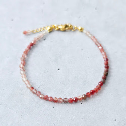 【再販×8】アンデシンの極細ブレスレット　サージカルステンレス使用 2枚目の画像