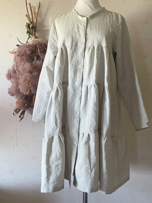 グレー 長袖 ティアード ワンピース 楽天市場】ワンピース レディース グレー ブラック 春 秋 冬 マキシ丈