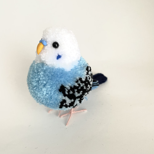 ぽんぽん小鳥 セキセイインコ ブルーオパーリン その他置物 Tao