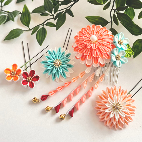 七五三髪飾り⭐つまみ細工⭐セミオーダー 特集掲載】～上質な髪飾りで豊かなハレの日を～ 七五三髪飾り7歳様向け