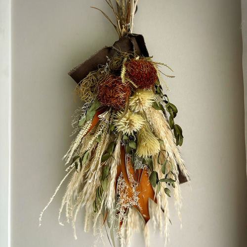 パンパスグラス・ドライアンドラ・フィリカ・かすみ草…ドライフラワー  