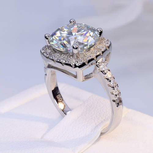 モアサナイト ヘイローリング デザイン指輪3ctダイヤモンドMoissanite モアサナイト モアッサナイト ヘイロースクエア リング 大粒 9mm