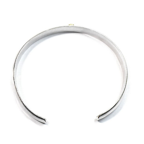 一点物 K18 シルバー 甲丸バングル No-7 ブレスレット・バングル