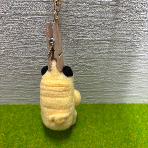 羊毛フェルト つままれパグ キーホルダー 羊毛フェルト toiro