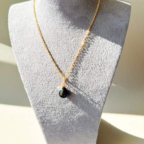 モリオンネックレス 心を守るお守りペンダント 黒水晶
