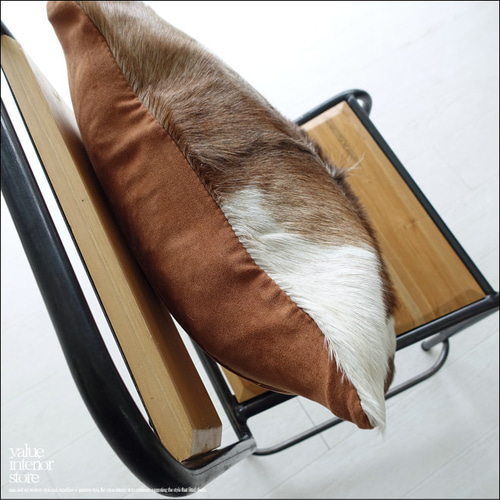 毛皮クッションカバー PUTI-58 ハラコ 天然皮革 ハンドメイド 正方形