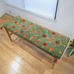 ペルシャ　ギャッベ ミニマット 39×44.5 アイボリー　ザクロの木 ペルシャ ギャッベ ミニマット 38×39 アイボリー ザクロの木 風景