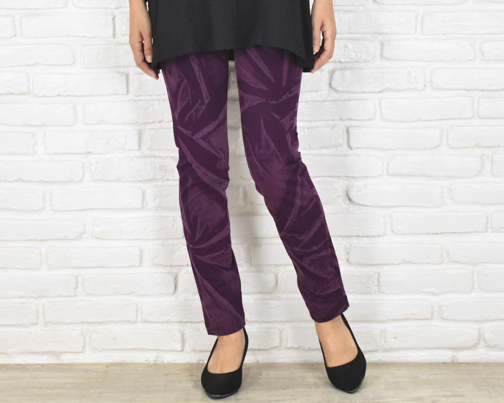 極上の穿き心地！手染めスキニーストレートストレッチロングパンツ　＜ウォッシュパープル＞
