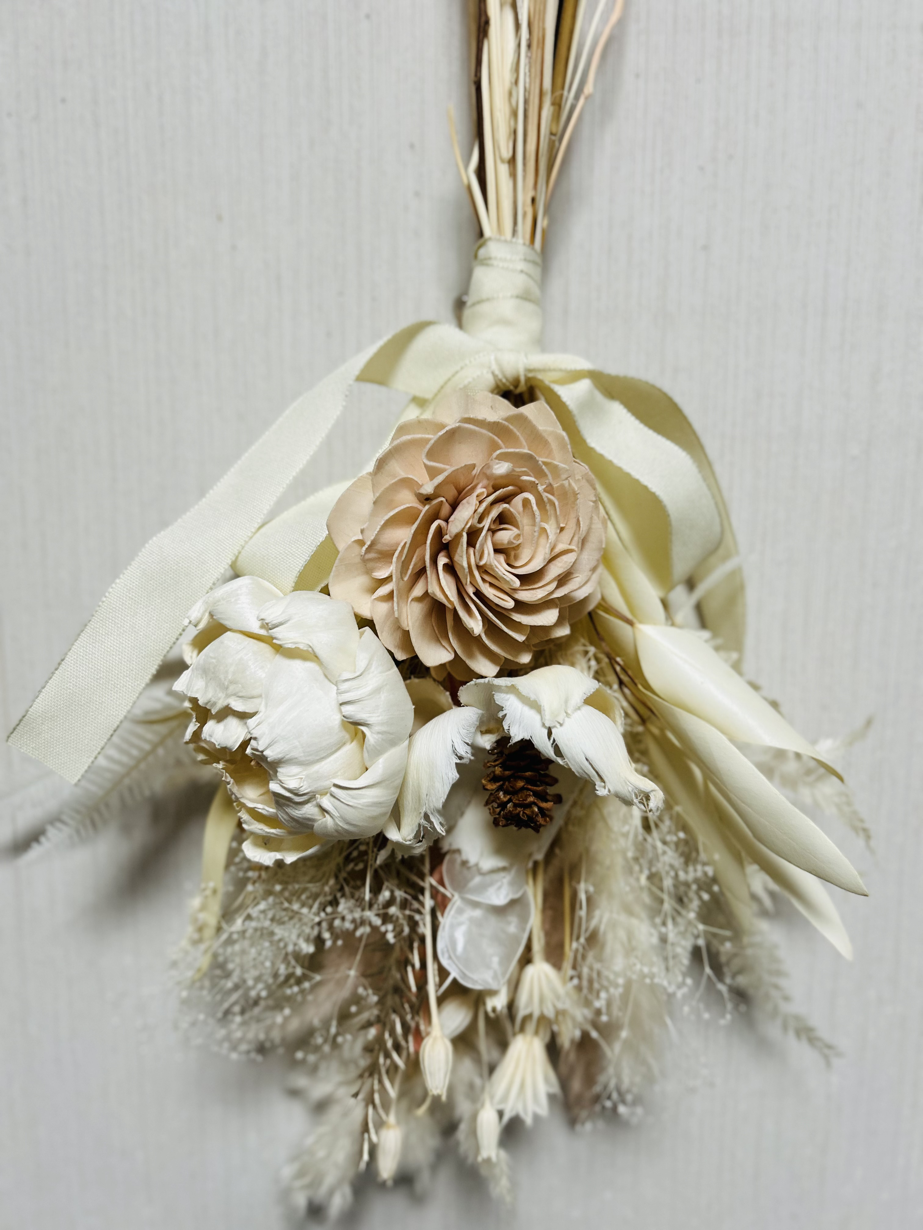 ウェディングブーケ・ブートニア付き(pinkダリア×ピオニー)