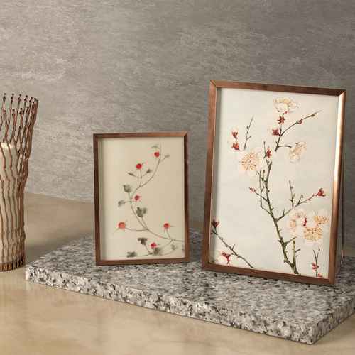 梅の花柄日本画アートポスター☆冬お正月和柄和室和モダン癒し