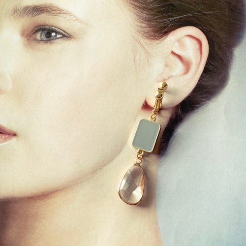 noakoma＊Autumn matte color - red ブレスレット + イヤリング セット