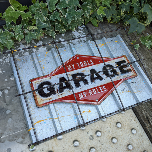 2024高い素材  GARAGEサインボード アメリカンフェンス ガレージ壁掛け看板 その他