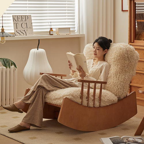 ふわふわのロッキングチェア 腰をリラックス椅子 椅子（チェアー