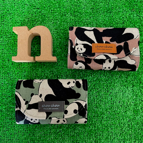 再販…】片手に収まるミニ財布パンダ☆蛇腹カードケース☆お札折らなく