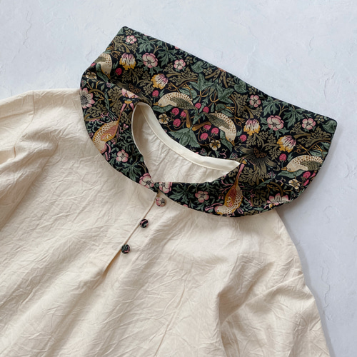 受注制作・ウィリアムモリス いちご泥棒 セーラートップス 80.90