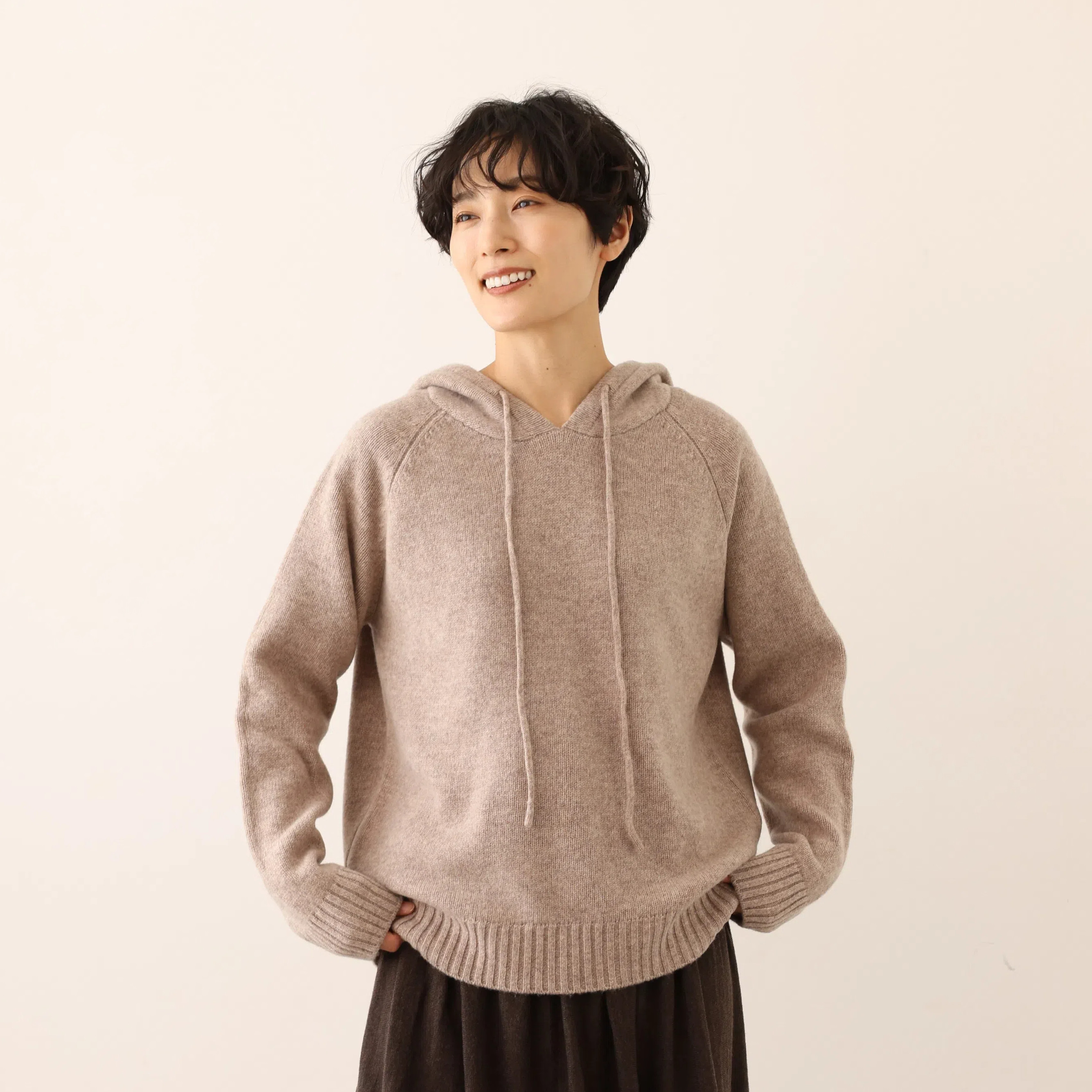 CulturE ArguE ニットパーカーフード付きセーターカジュアルゆる