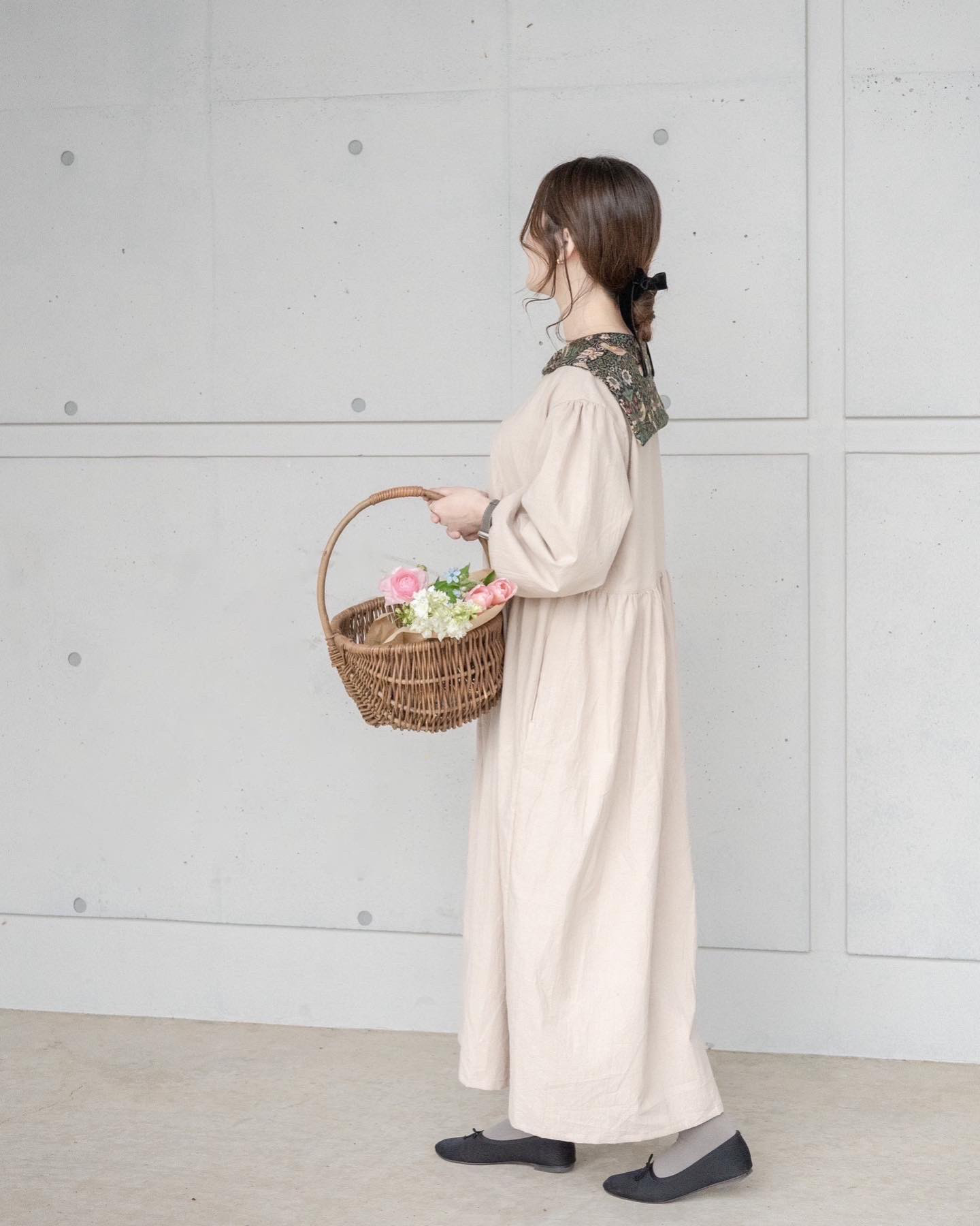 受注制作・ウィリアムモリスセーラーワンピース　いちご泥棒