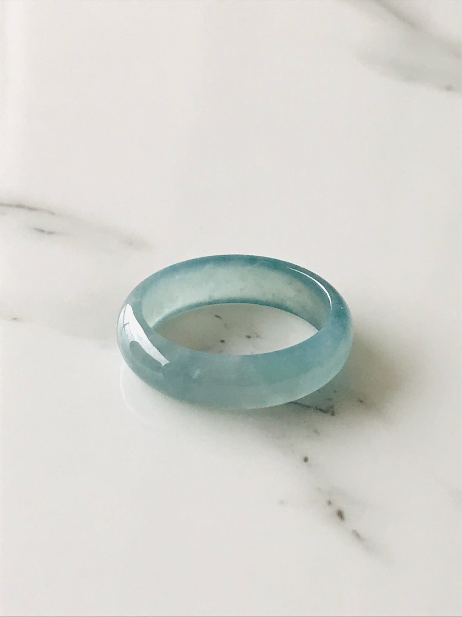 [R138-017］ ジェイド　JADE ヒスイ　本翡翠　くりぬき　リング　天然石　一点物　グアテマラ産　15号