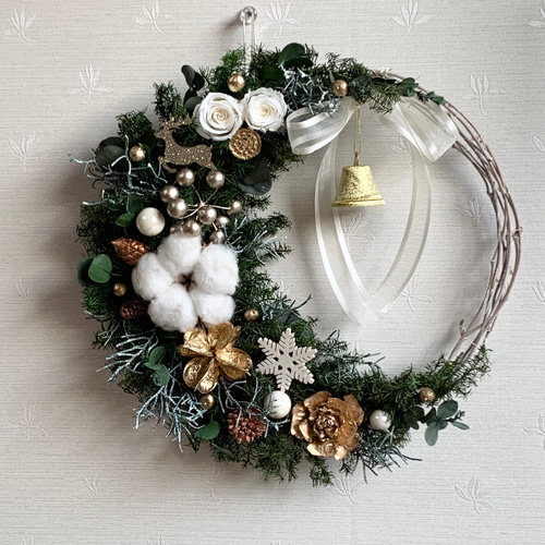 華やか三日月リースpgj