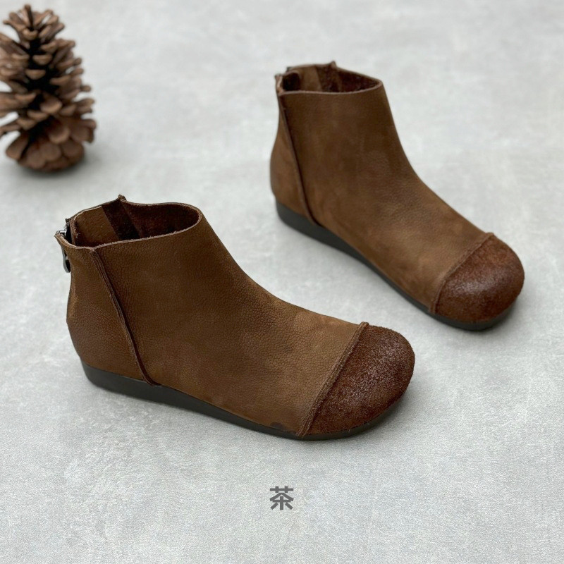 新作・レディース秋色の牛革ブーツ▪牛革のマーチンブーツ