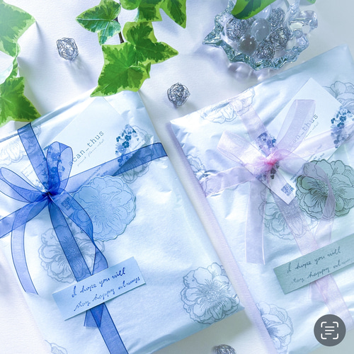 四葉のクローバーと季節の花たちしおり3点セット しおり