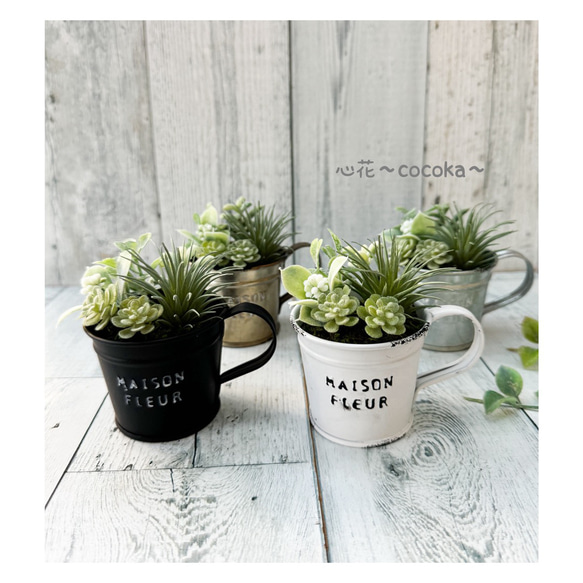 エアプランツ＆多肉植物 アレンジ(ブラック)▫️フェイクグリーン・フェイク多肉植物 imgrc0087900388.jpg