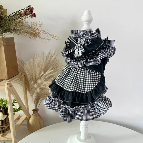 No.2犬服 猫服 ハンドメイド ワンピース わんちゃん ペット服