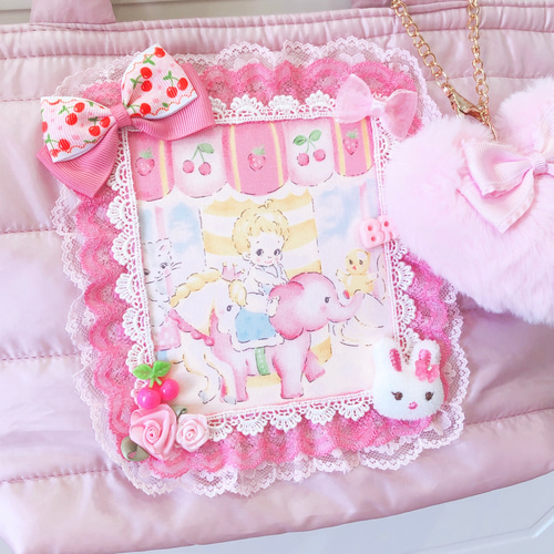 ハローベイビー トートバック ♡ハローベイビーサイドポケット付き2way