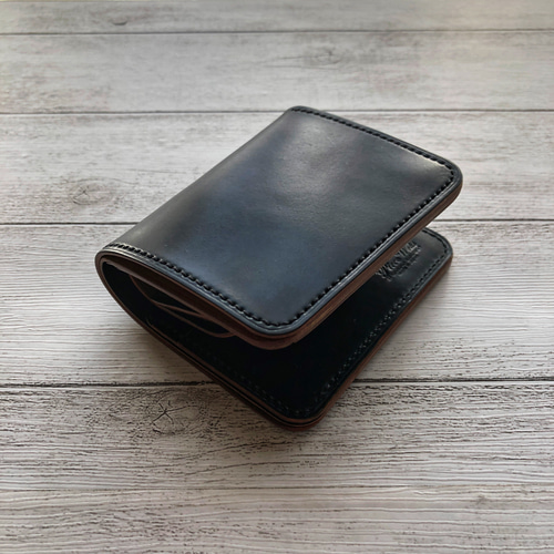 【新品未使用】シェルコードバン　ウルトラバイオレット　カードケース シェルコードバン（マーブル）を使用した革小物について 1