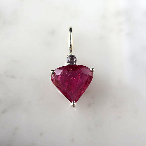 ルベライト＋カラーチェンジガーネット 2石ペンダント ピンク
