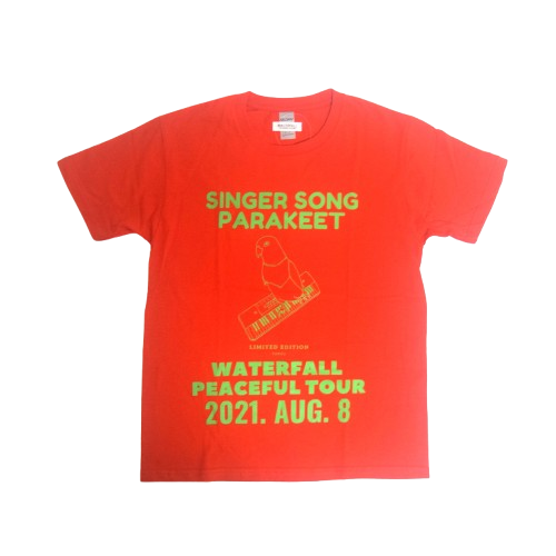 インコツアーTシャツ「インコピアノ/シンセサイザー」 レッド Mサイズ 24AW新色 WATERFALLオリジナル商品