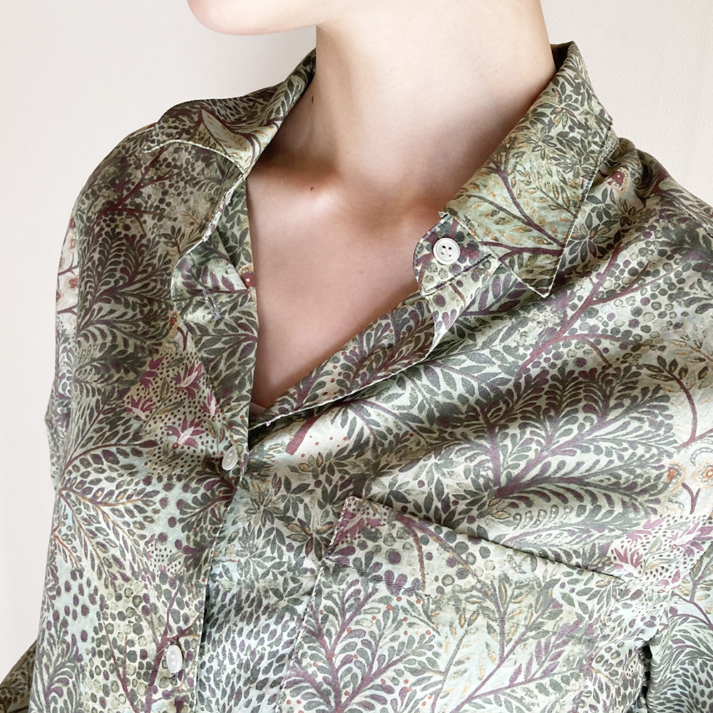 ※受注製作※【フレンチシックな大人のシャツ】お手持ちのリバティ生地で製作します