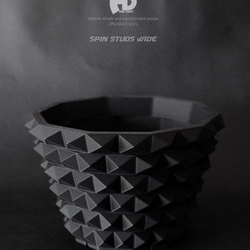 カタチ製作所　鉢　アガベ 塊根　グラキリス　作家鉢 Adv-025-2(140×90) 塊根植物 鉢 おしゃれ スタッズ 鋲 プラ鉢 多肉