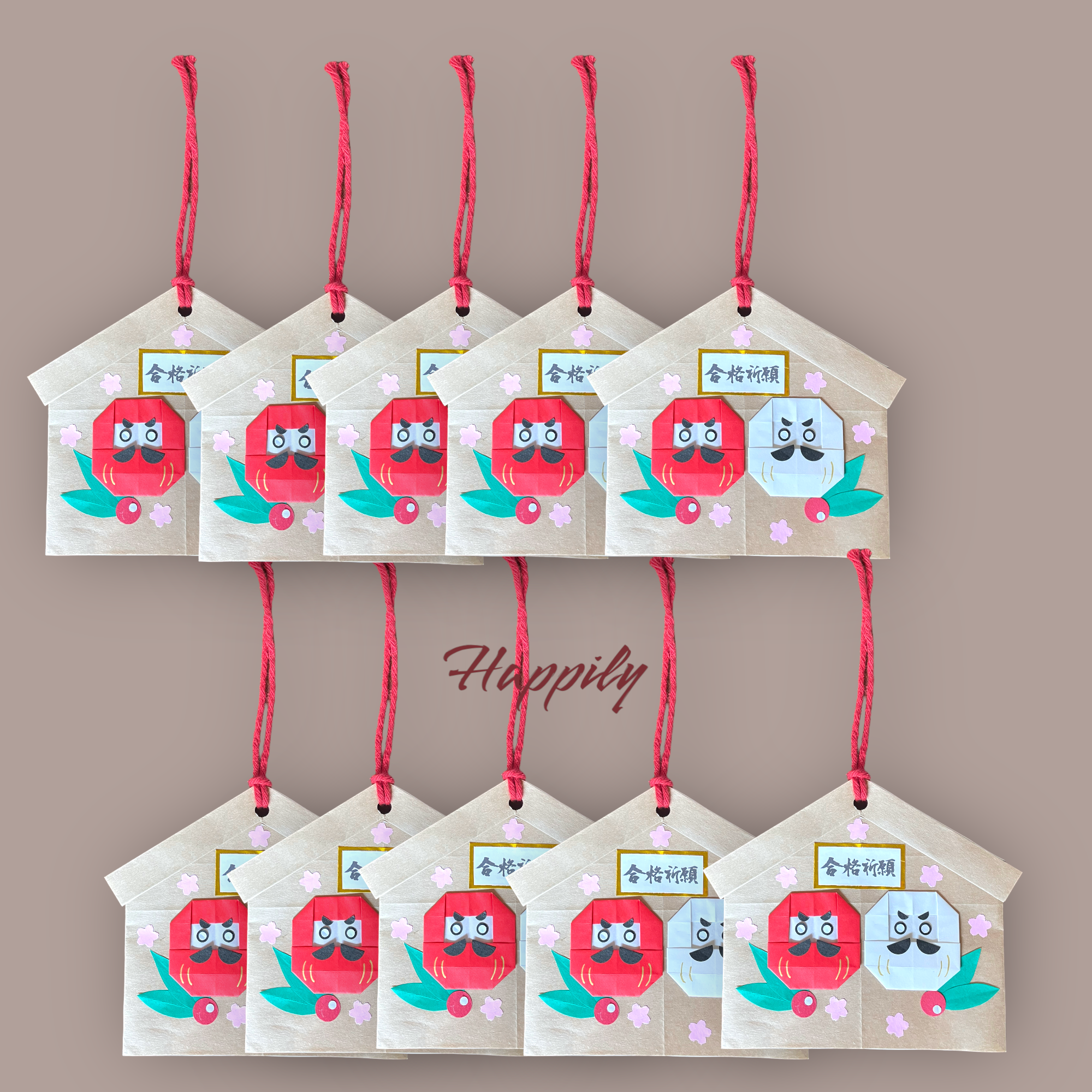 ⋆˳˙୨୧送料無料୨୧˙˳⋆﻿絵馬 正月 受験合格 折り紙ハンドメイド