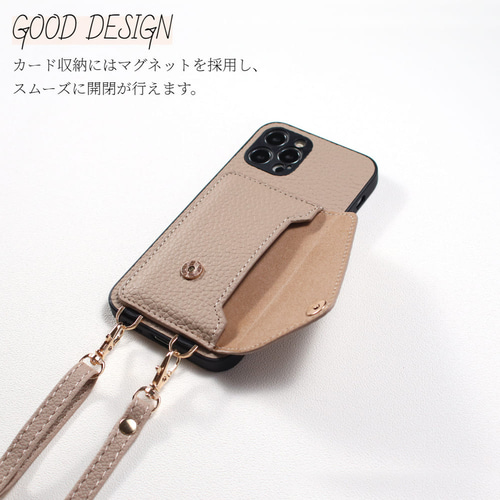 iphone16 ケース カード収納 レザー 16 Pro MAX ショルダー ストラップ