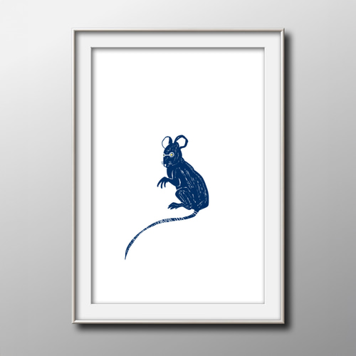 アートポスター 干支 子 ネズミ 絵画 kota 通販 18370415｜Creema