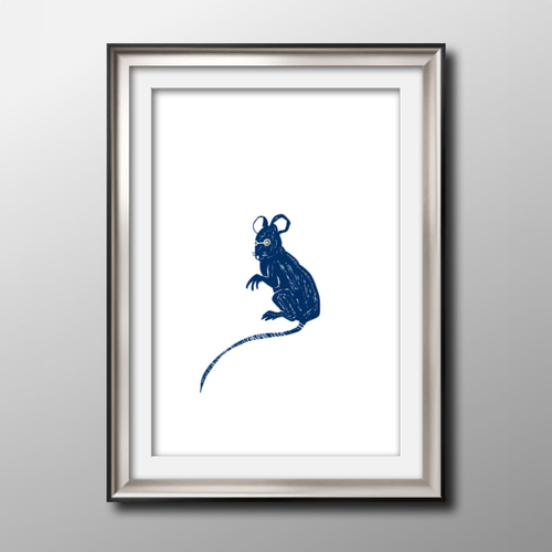 アートポスター 干支 子 ネズミ 絵画 kota 通販 18370415｜Creema