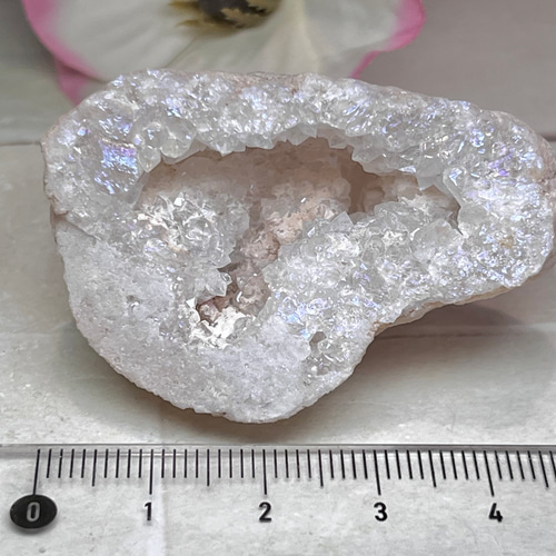 七色の夢໒꒱✨ ホワイト オーラ 水晶 ラフストーン 原石