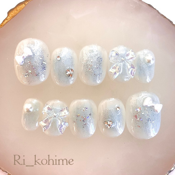 チークネイル オーロラリボン ネイルチップ（つけ爪） Ri_kohime 通販 