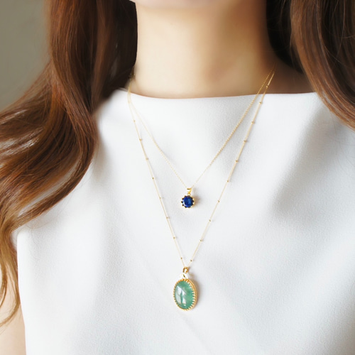 新作】天然石ラピスラズリ 王冠の石座 ネックレス ネックレス