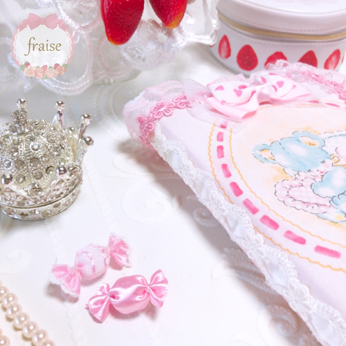 ハローベイビー A6ポーチ パネル柄 ピンク パステル うさぎ 赤ちゃん