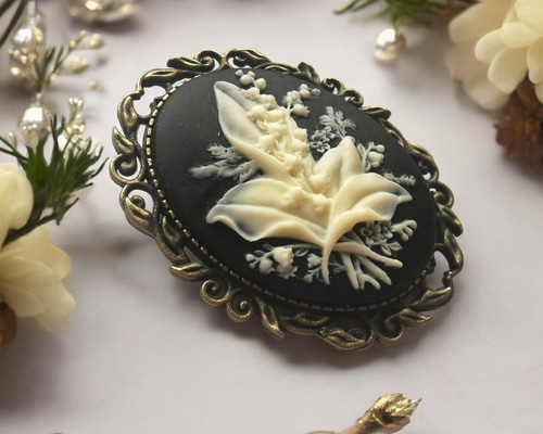 シェルカメオ CAMEO ブローチ 2WAY ヴィンテージ 美品 カメオ